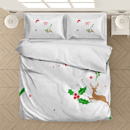 Christmas Nice Naughty Left Unsupervised Reindeer Bedding Sets
