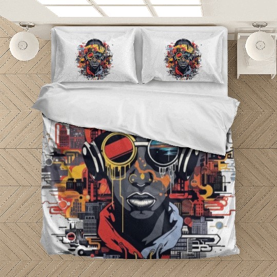 Rhythmic Expressions - cool Cultural Rap Bedding Sets