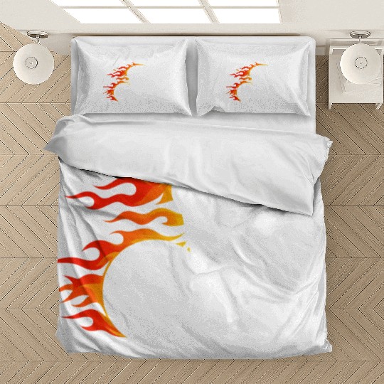 White speed road cyclist Bedding Sets