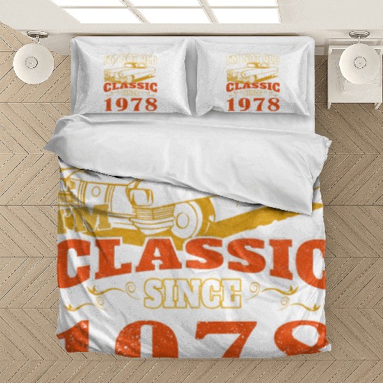 Vintage car 1978 vintage birthday present Bedding Sets