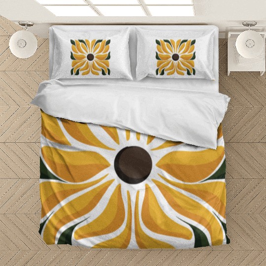 Modern Sunflower Floral Nature Design Bedding Sets