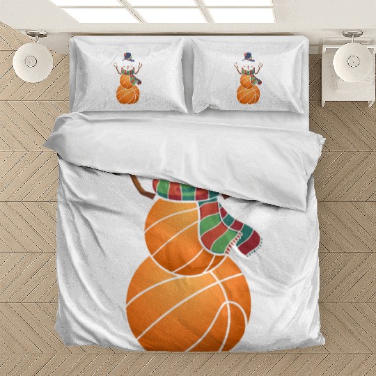 Snowman Basketball Fan Basketballs Snow Bedding Sets