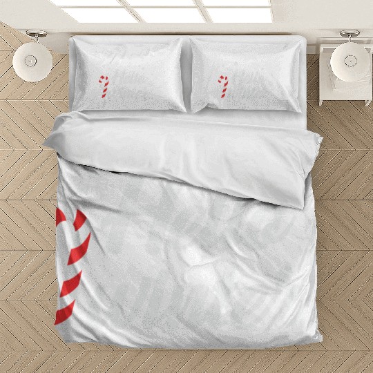 Hello Winter Christmas Candy Canes Bedding Sets