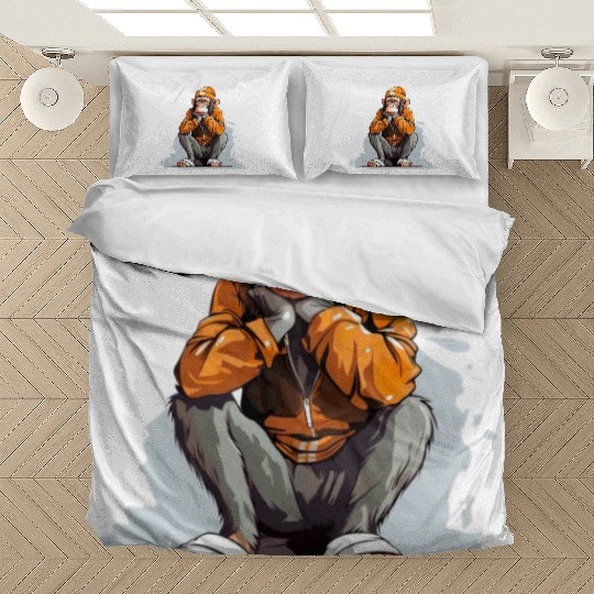 Street Art Monkey Urban Rap Street Monkey Bedding Sets
