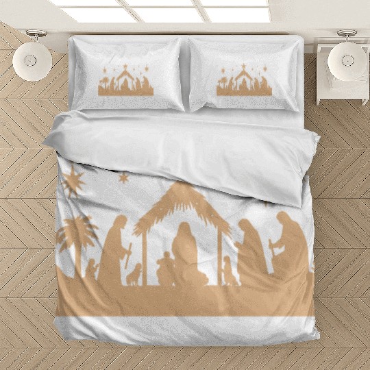 Nativity Scene with Mary Joseph Baby Jesus Bedding Sets