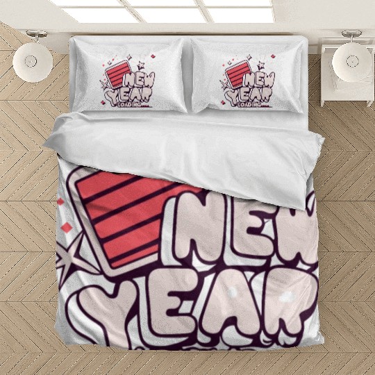 NYE New Year Loading Cheers To Festive New Year's Bedding Sets