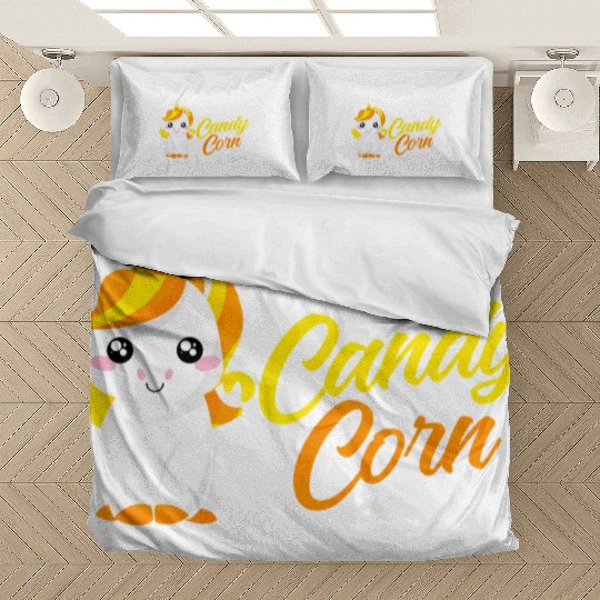 Unicorn Candy Corn Candycorn Halloween Bedding Sets