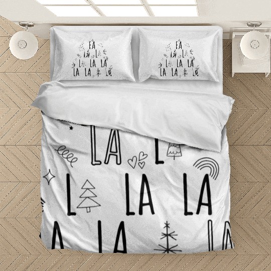 Fa La La La Christmas Song Design Bedding Sets