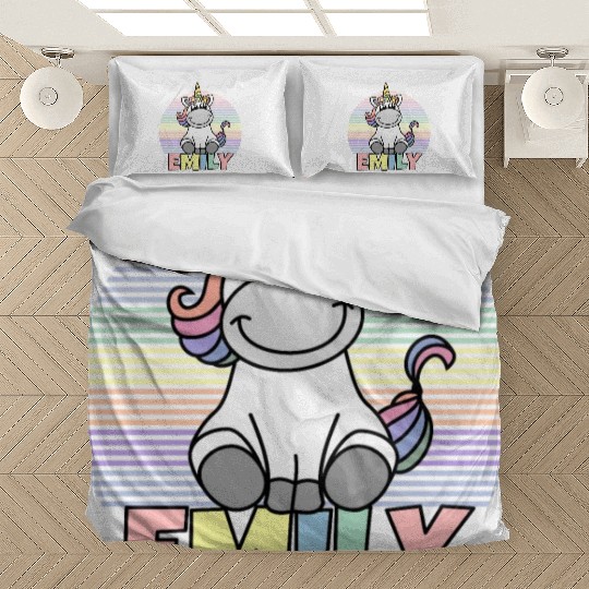 Emily Name Unicorn Bedding Sets