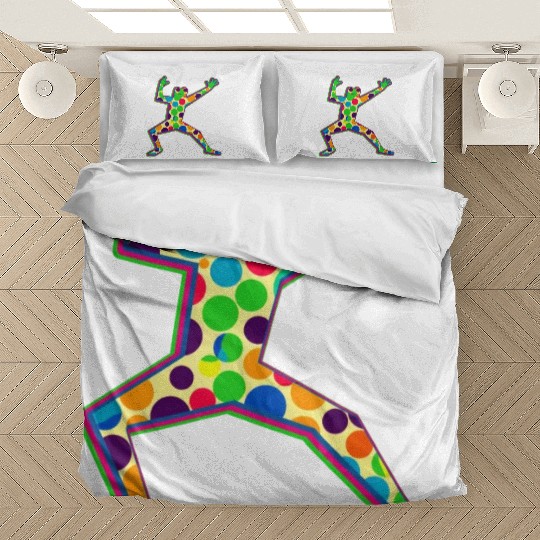 Colorful Frog Dancing Bedding Sets