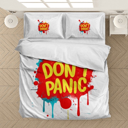 Don't Panic! Funny Saying Quote Statement Bedding Sets