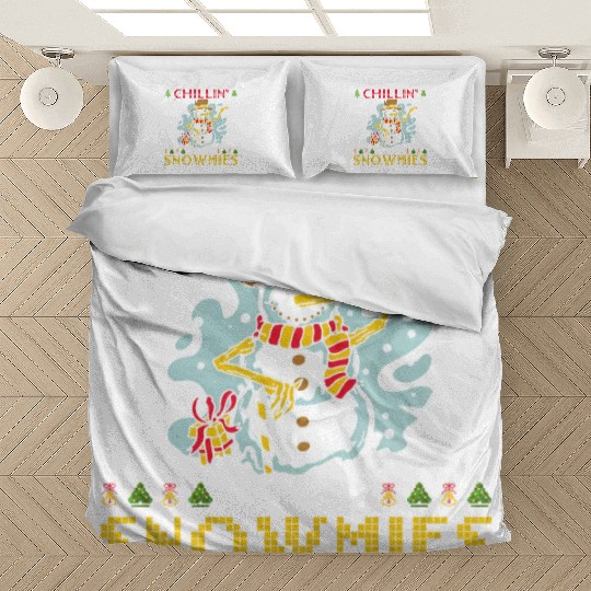 Snowman Chillin' with my Snowmies Snow Lover Bedding Sets