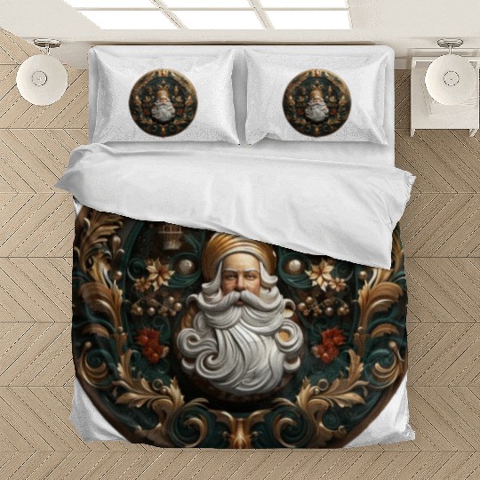 3D christmas sticker circle symmetrical Bedding Sets