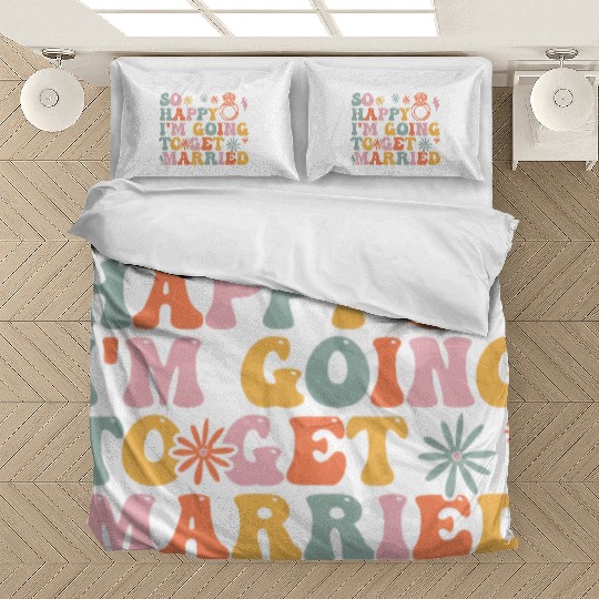 Bride Bridal Party Engagement Bedding Sets