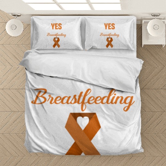 Yes For Breastfeeding Awareness Support Lactation Bedding Sets