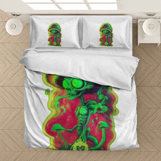 Psychedelic mushroom alien Bedding Sets