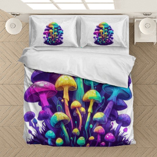 Psychedelic Colorful Mushroom Bedding Sets
