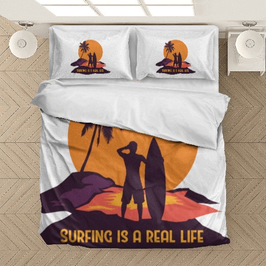 Surfing Is A Real Life Bedding Sets