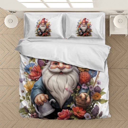 3D christmas sticker circle Santa Claus Bedding Sets