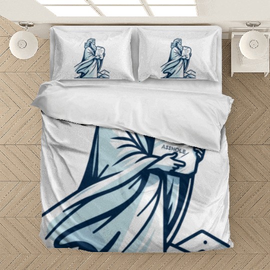 Thou shalt not be an asshole funny Moses design Bedding Sets