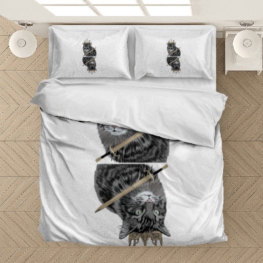 Cat Spades King Playing Card Cat Daddy Cat Mom Bedding Sets