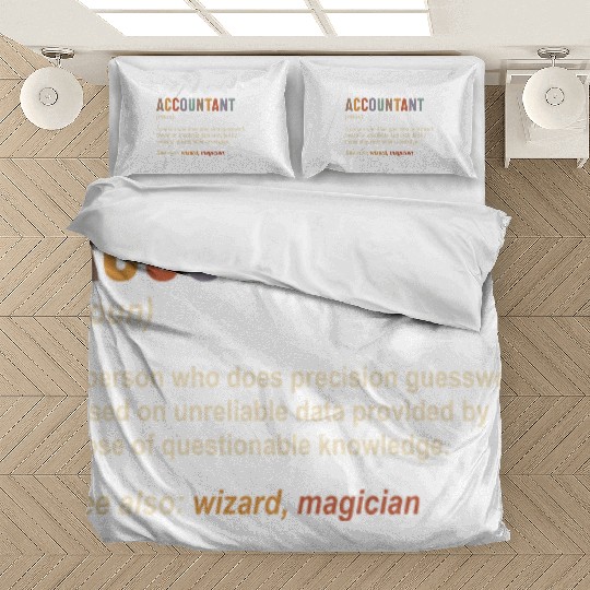 Accountant Definition Accounting CPA Funny Bedding Sets