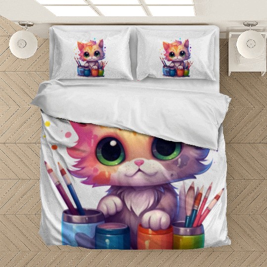 cute painting cat Bedding Sets