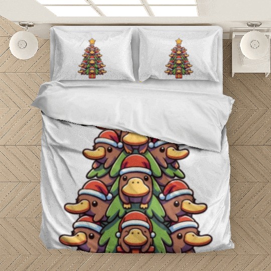 Platypus, Christmas Tree, Merry Christmas Bedding Sets