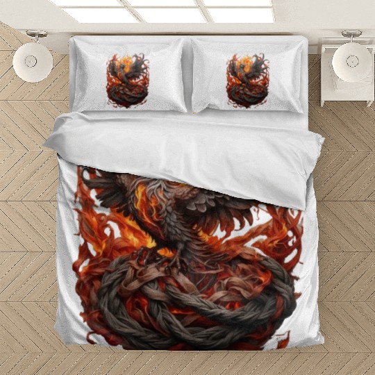 Phoenix Ascendant: Majestic Bird Design Bedding Sets