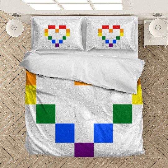 Rainbow Heart Bedding Sets