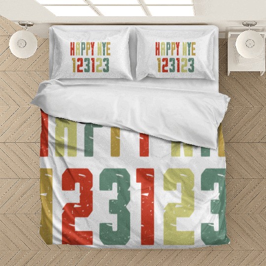 123123 Happy New Year 2024 NYE Bedding Sets