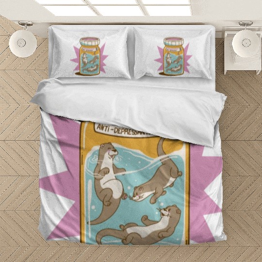 Joyful Otter Jar Bedding Sets