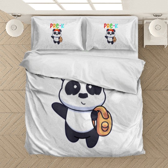 Pre-K Preschool Squad Teacher Student Panda Back T Bedding Sets
