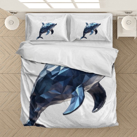 Geometric Style Dolphin Bedding Sets