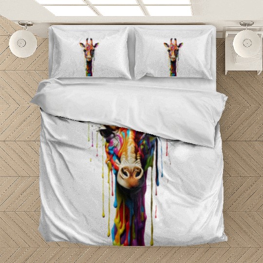 Rainbow Giraffe Bedding Sets