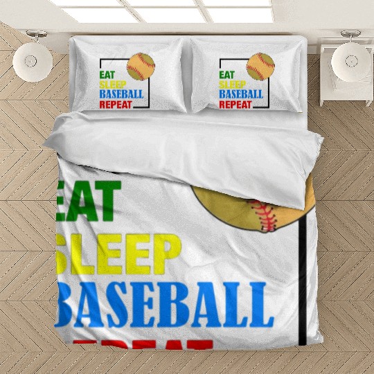 Eat Sleep Baseball Repeat: Play Hard in Style Bedding Sets