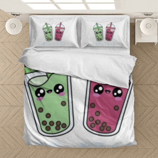 Best-Teas - Bubble Tea Kawaii Boba Tea Love Bedding Sets