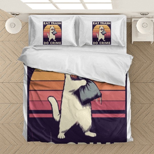 Eat Trash Do Crime street cat Bedding Sets