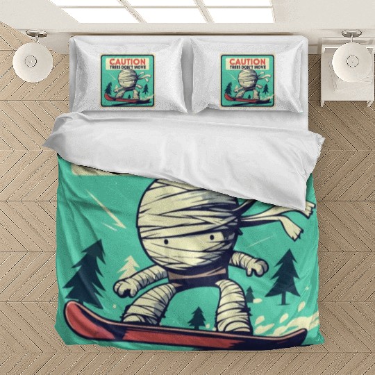 Caution trees don't move retro mummy Bedding Sets