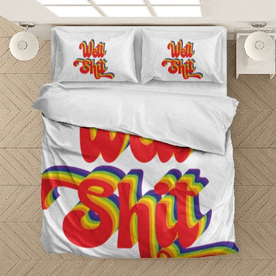 Rainbow Retro Stacked Well Shit Bedding Sets