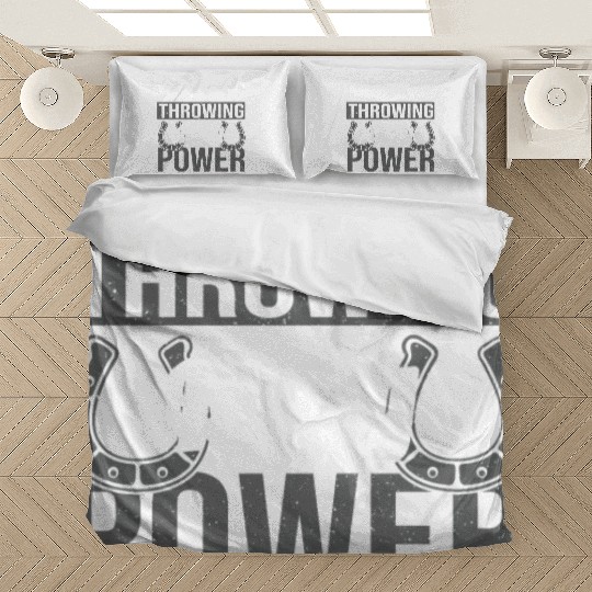 Horseshoe Throwing Is My Power Bedding Sets