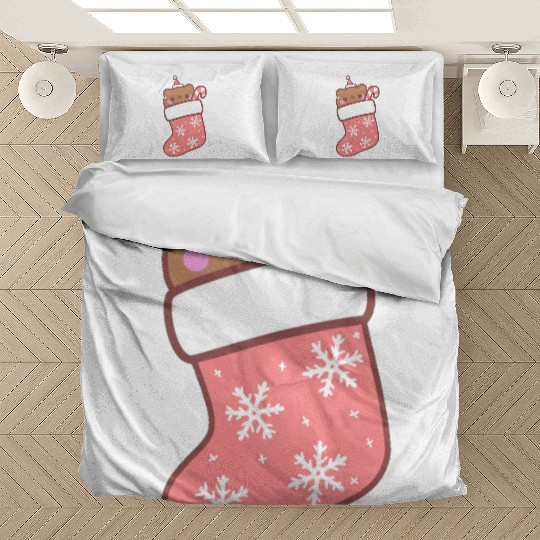 Teddy bear in a boot Bedding Sets