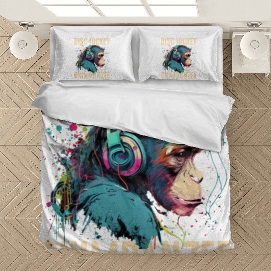 Disc Jockey Chimpanzee Bedding Sets