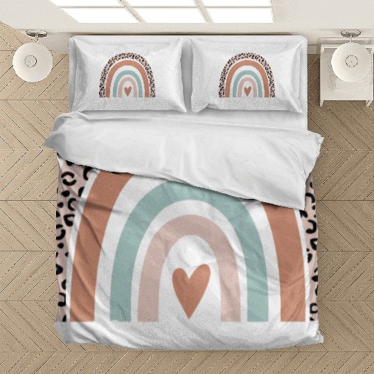 Office Clerk Rainbow Leopard Funny Office Clerk Bedding Sets