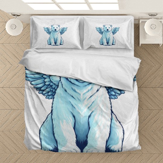 Bear Polar Bear Angel Wings Bedding Sets