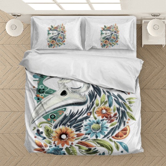 Spooky Halloween Horror Plague Doctor Black Death Bedding Sets