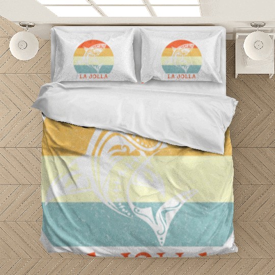 La Jolla California Vacation Tribal Shark Bedding Sets