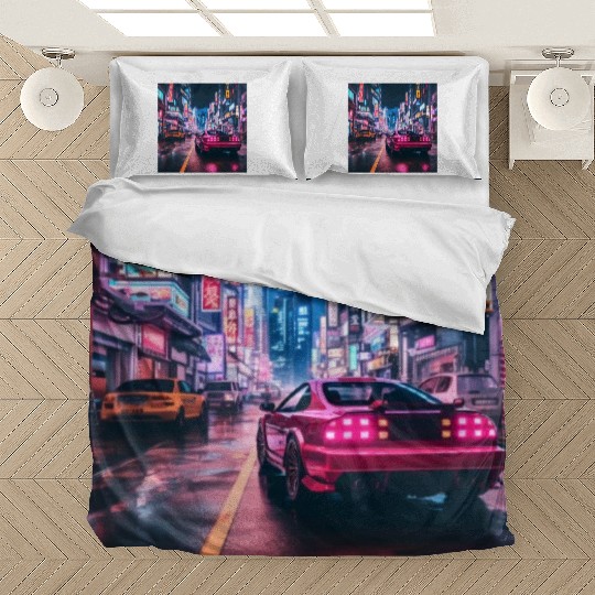 Vaporwave Tokyo Bedding Sets