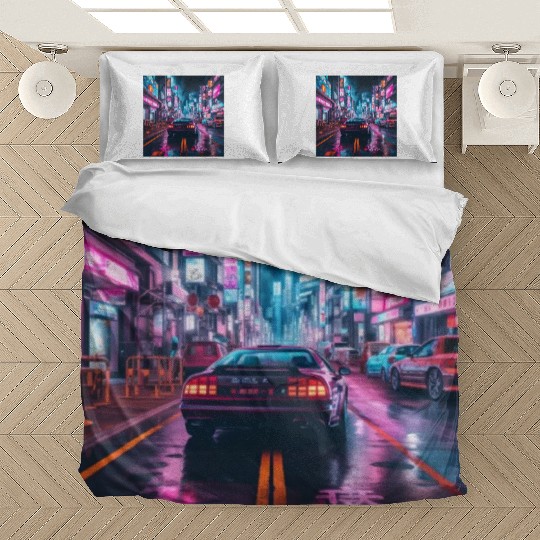 Vaporwave Tokyo Bedding Sets