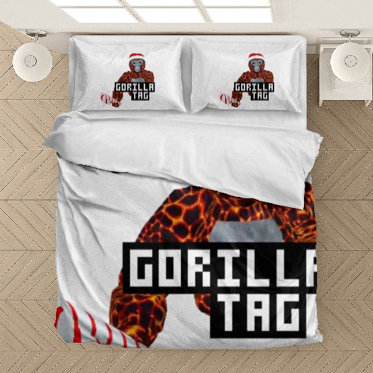 Gorilla Tag Santa Monkey Candy Cane Gorilla Bedding Sets
